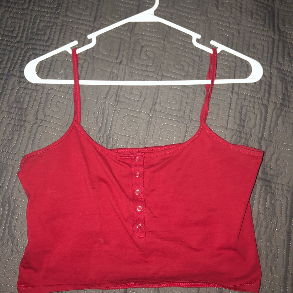 Red crop top